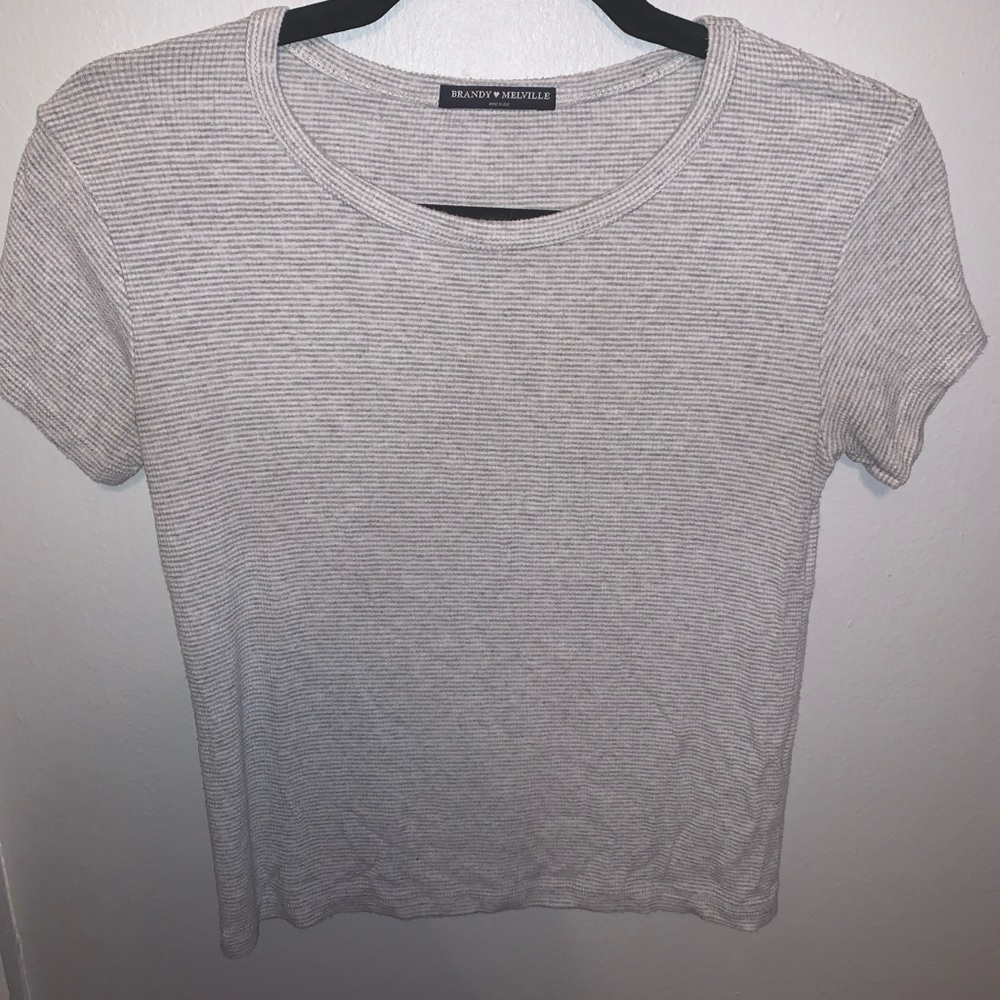 Basic Brandy Melville T shirt really good condition stripes horizontal